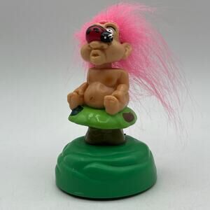 Vtg Gemmy Troll Boogie Bobbers Sound Activated Bobblehead Mushroom Ladybug